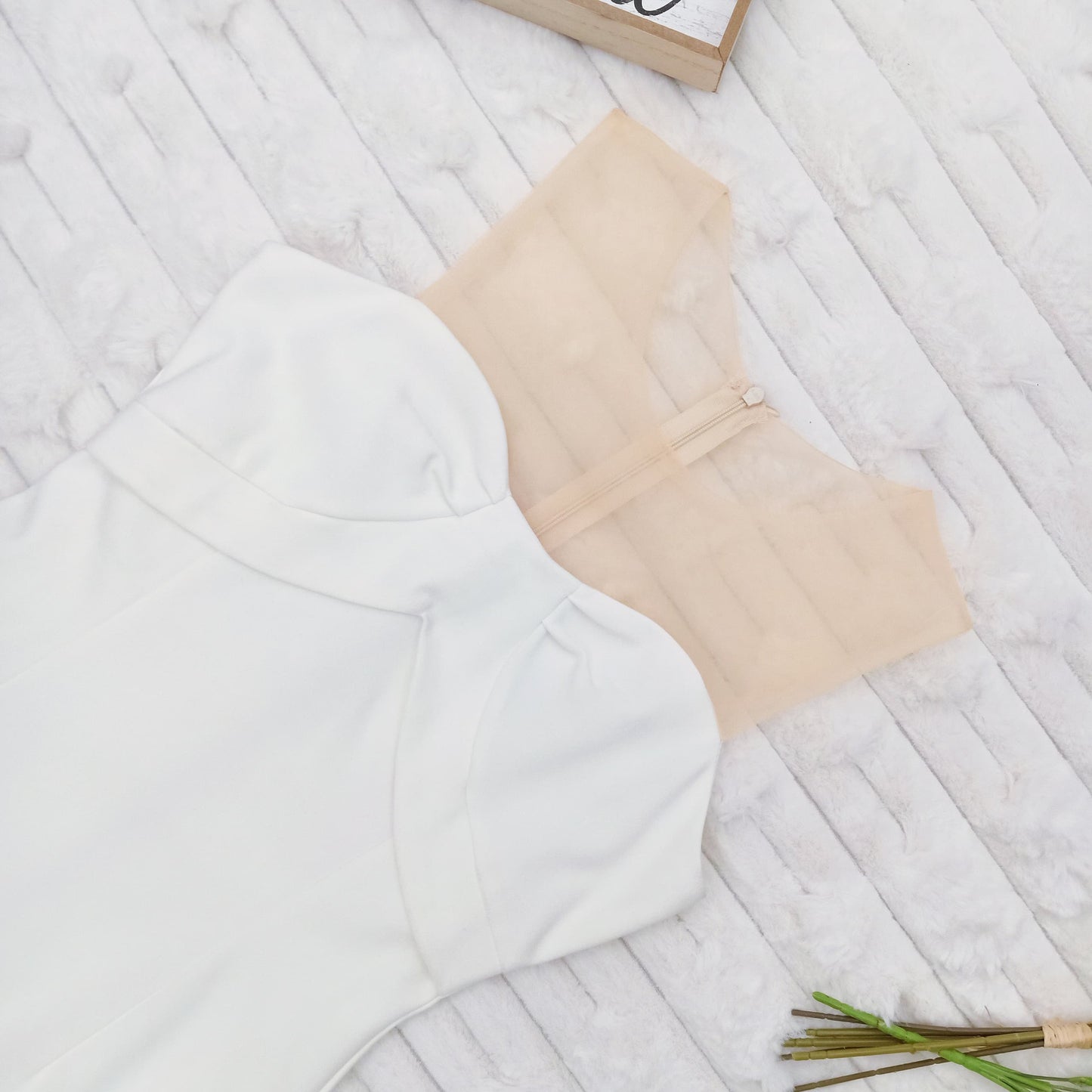 Illusion Sweetheart Midi Dress