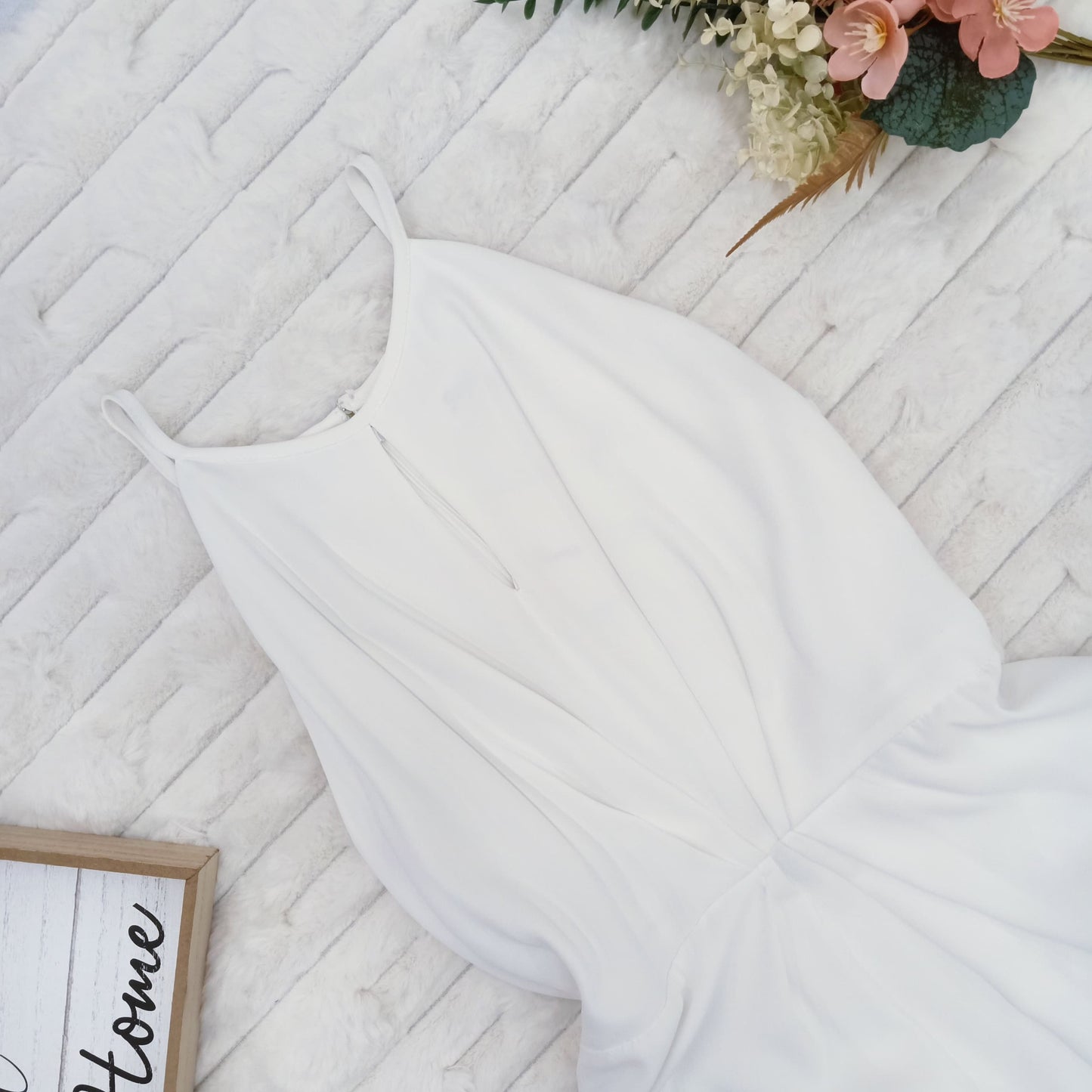 Halter Keyhole Neckline with Pockets Flare Midi Dress