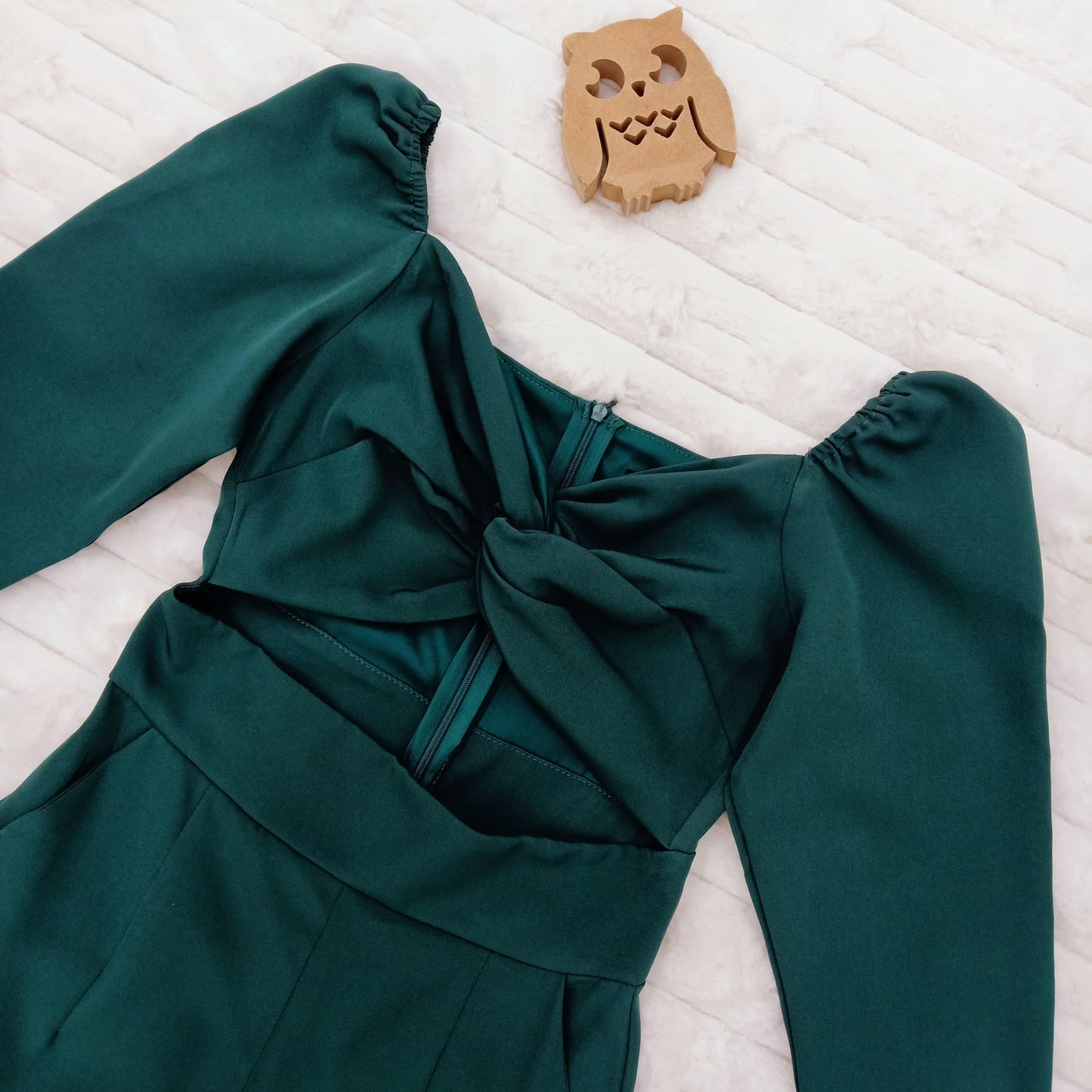 Twisted Front Cut-Out Jumpsuit with Pockets