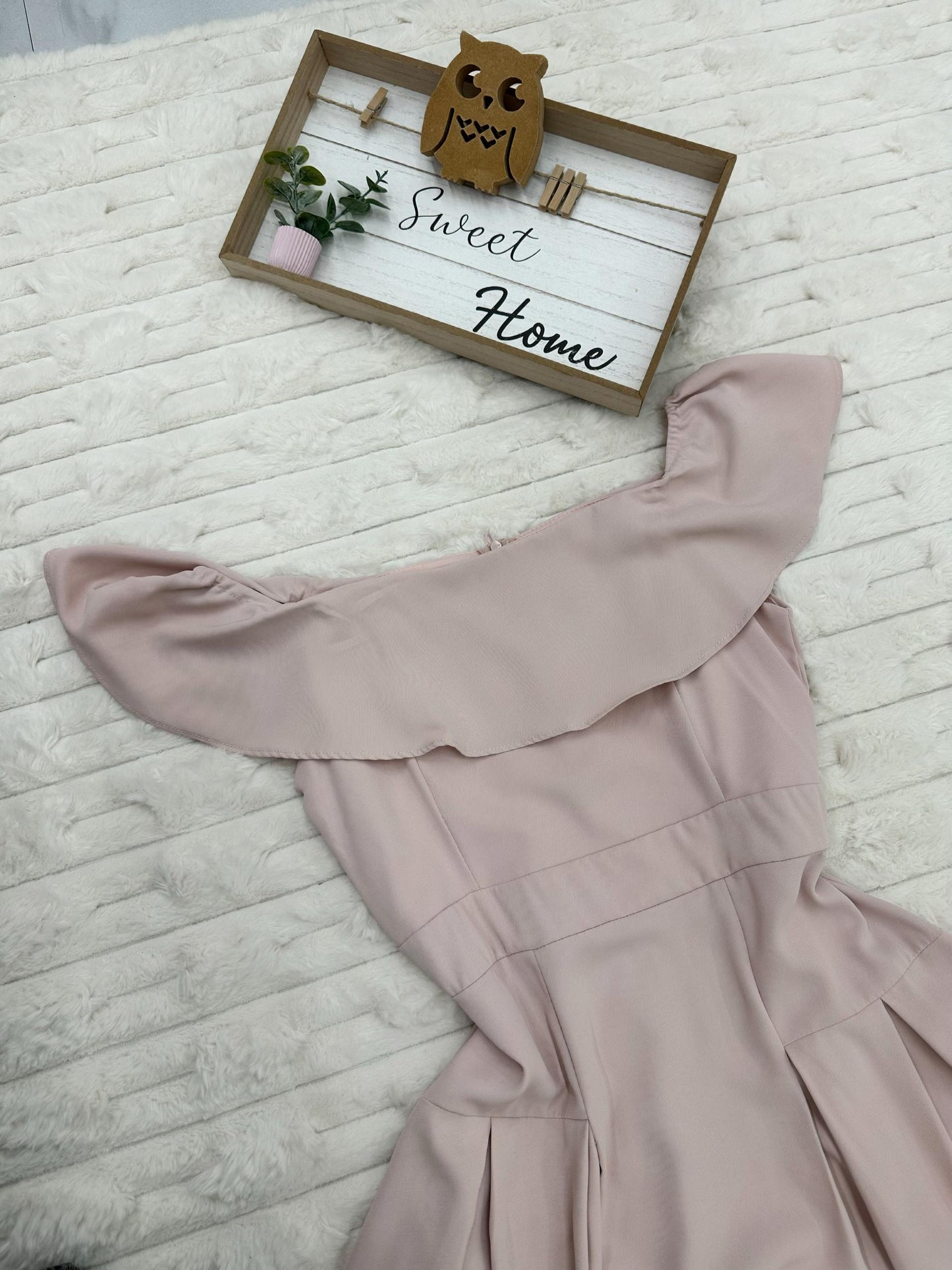 Off-Shoulder A-Line Maxi Dress