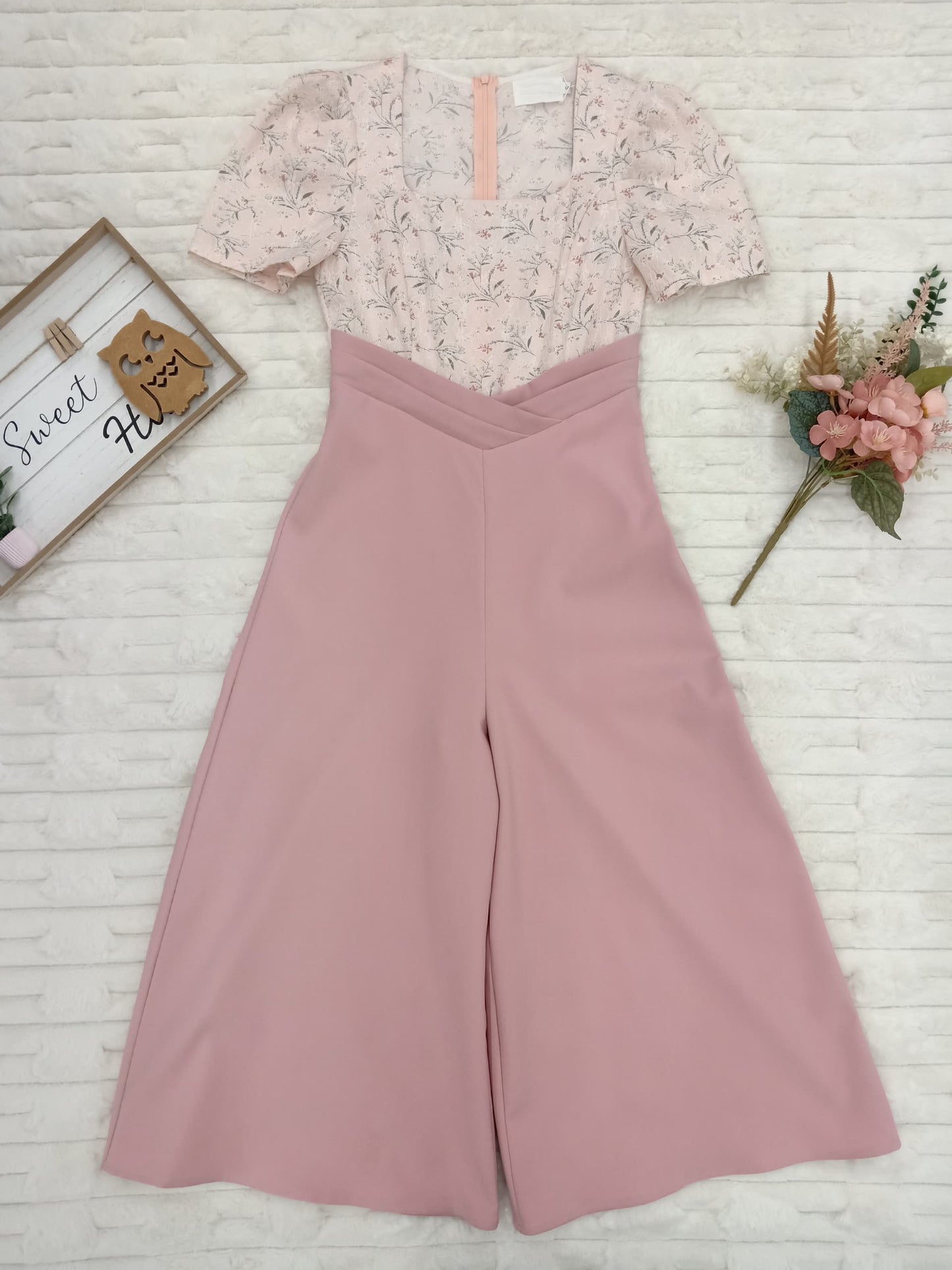 Square Neck Floral Printed Jumpsuit