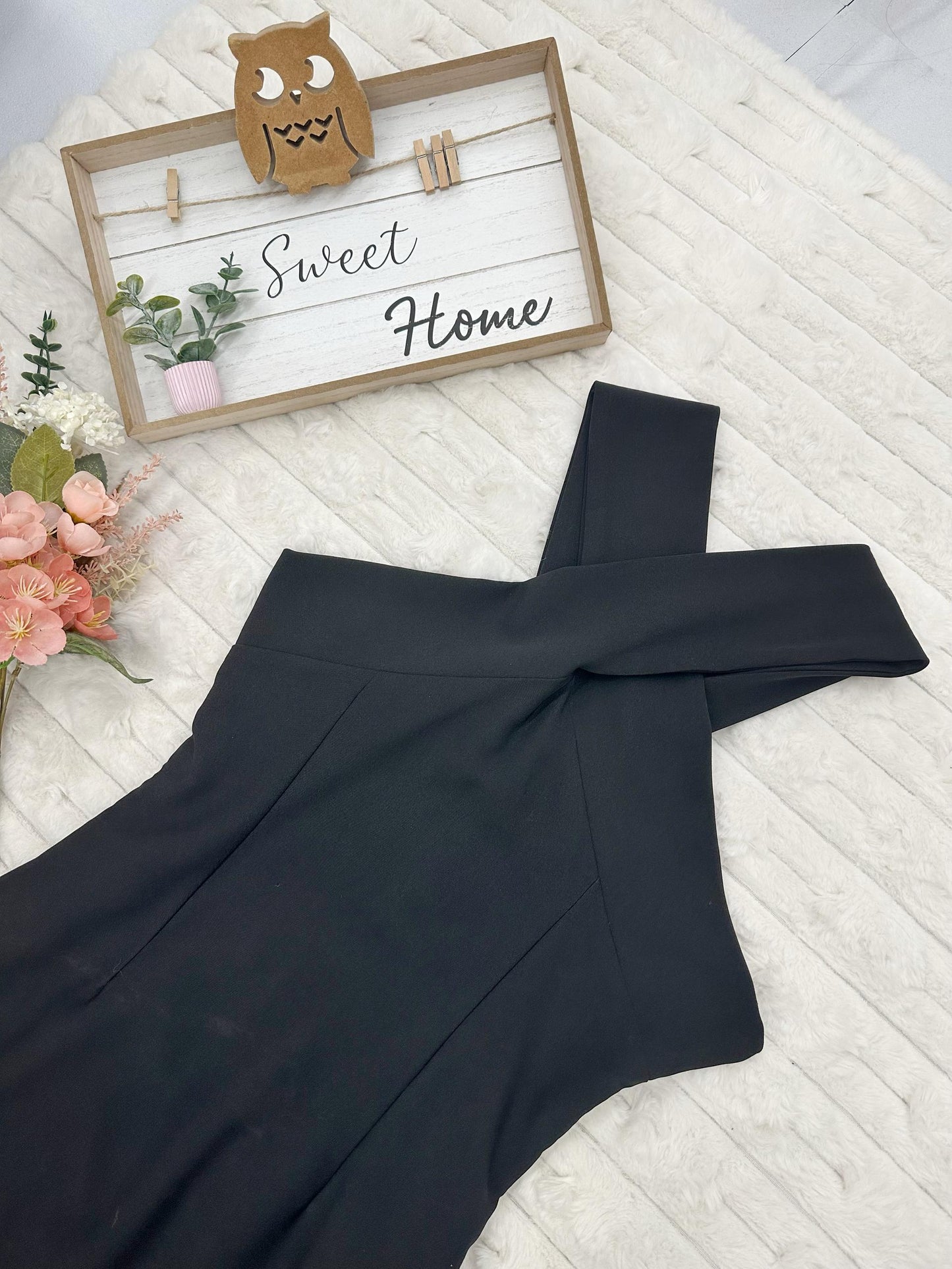 Criss-Cross Halter Neck Gown