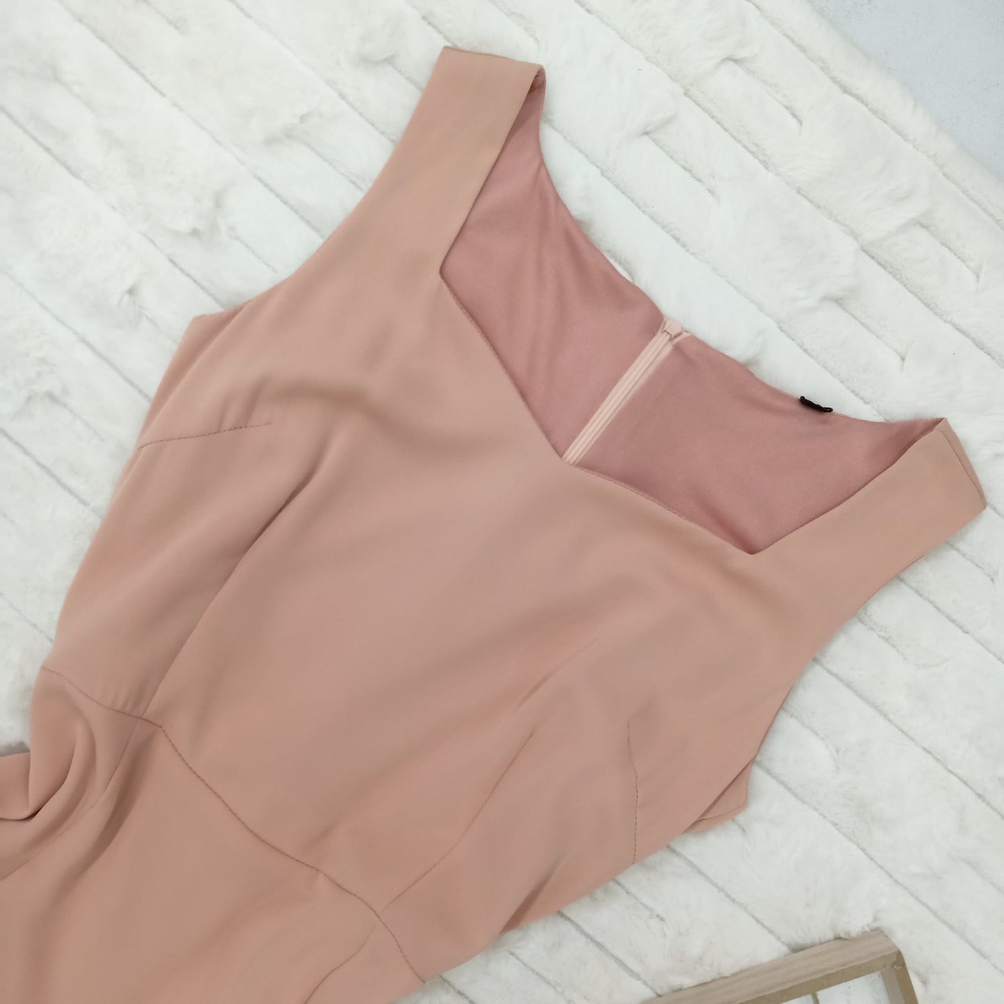 Sleeveless Ruffle-Trim Maxi Dress