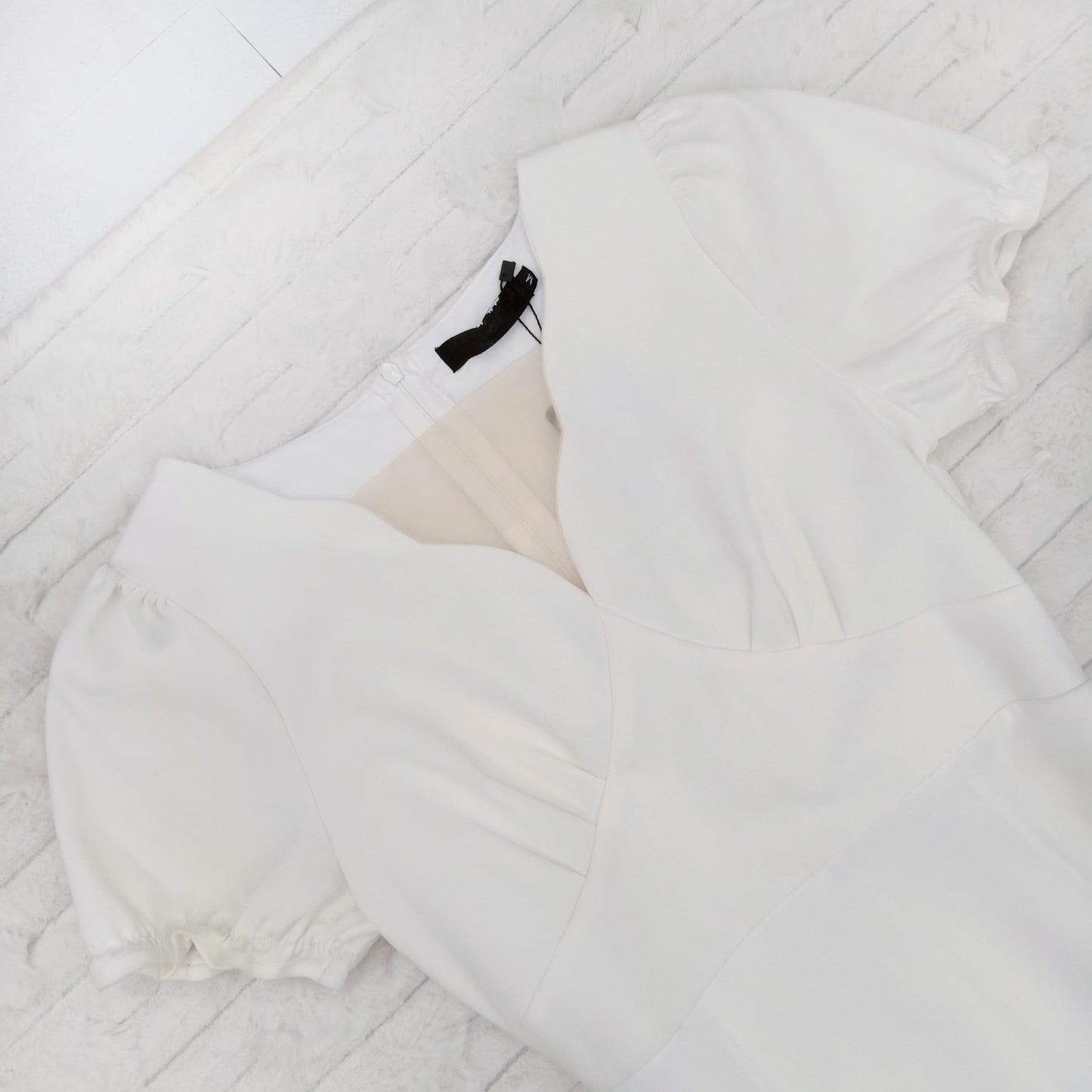 Scallop-Neck Overlay Dress