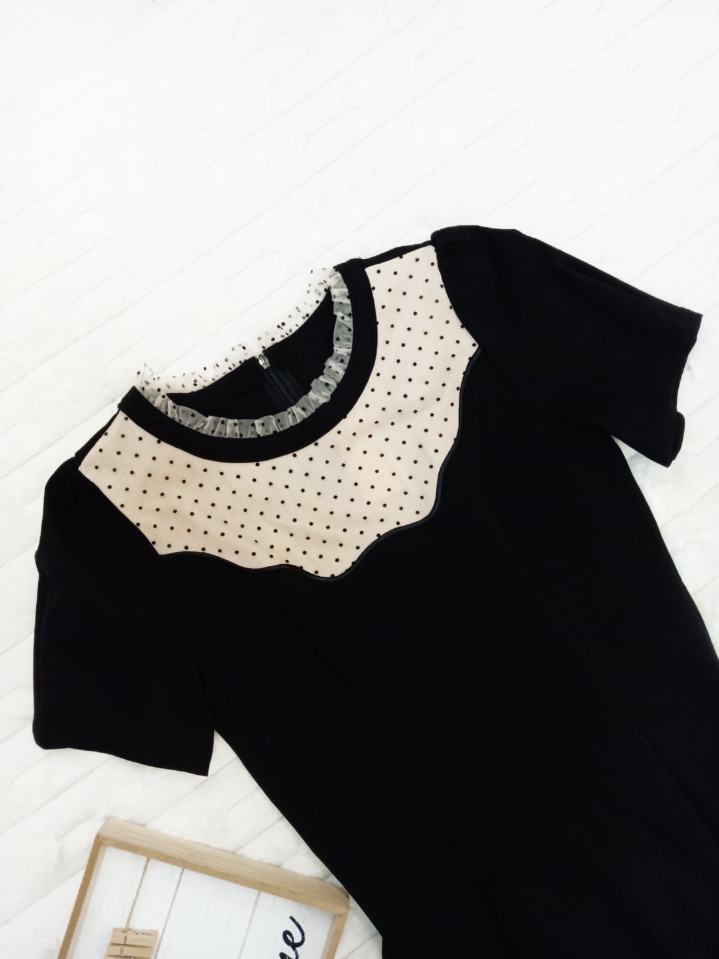 Polka-Dot Mermaid Mini Dress