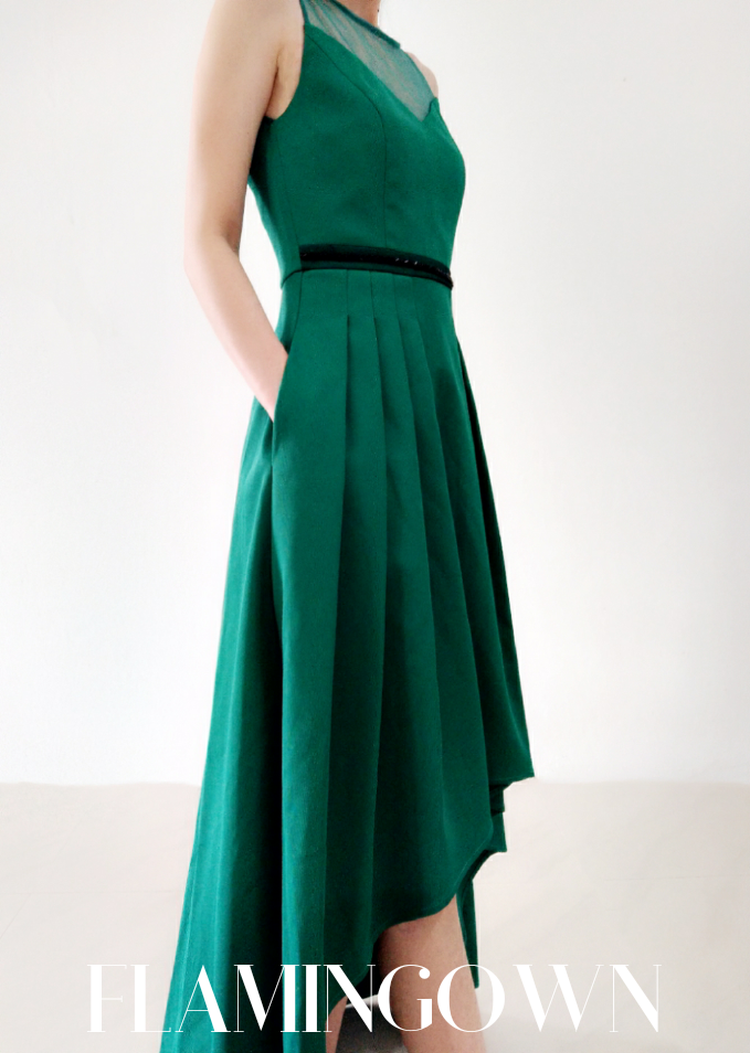 Sleeveless High Low Gown