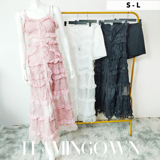Set Adjustable Straps Ruffle-Trim with Shorts