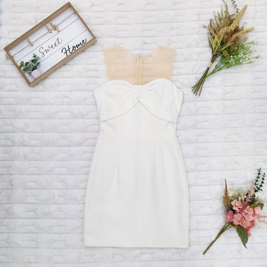 Illusion Sweetheart Midi Dress