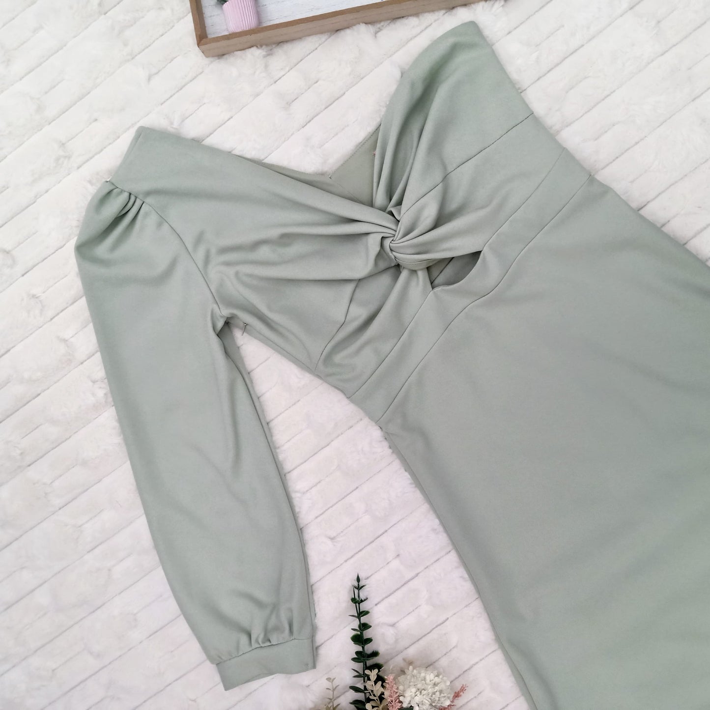 One Shoulder Cutout Ruched Midi Dress