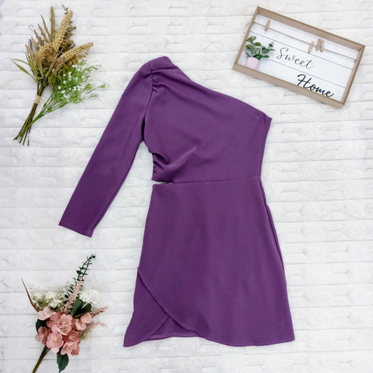 One Shoulder Asymmetrical Cutout Romper