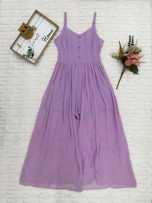 Adjustable Strap Overlay Jumpsuit