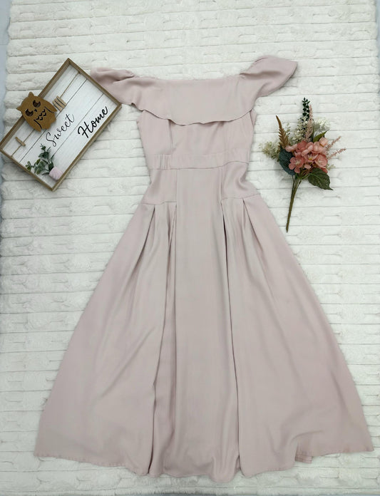 Off-Shoulder A-Line Maxi Dress