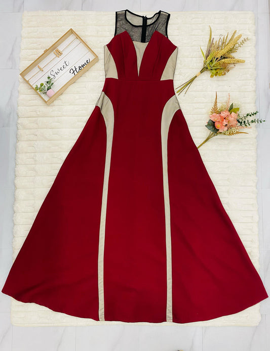 Sleeveless Mesh Gown