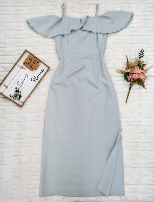 Cold-Shoulder Maxi Dress
