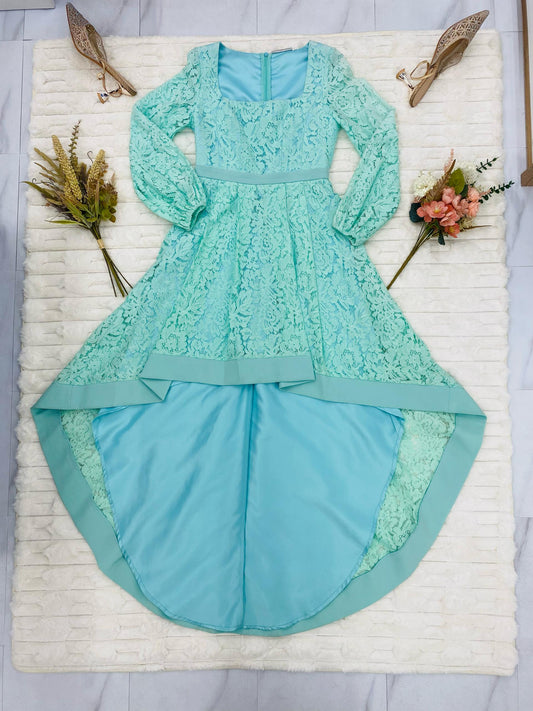 Long Sleeve Lace Gown
