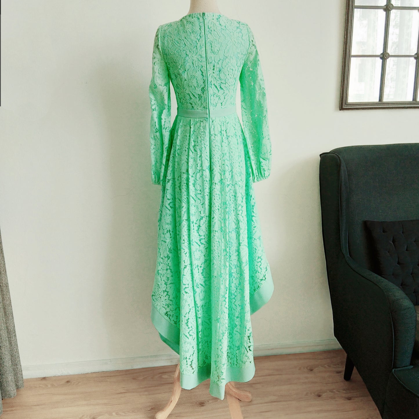 Long Sleeve Lace Gown