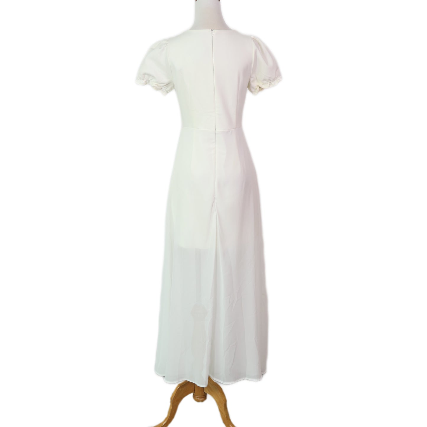 Scallop-Neck Overlay Dress