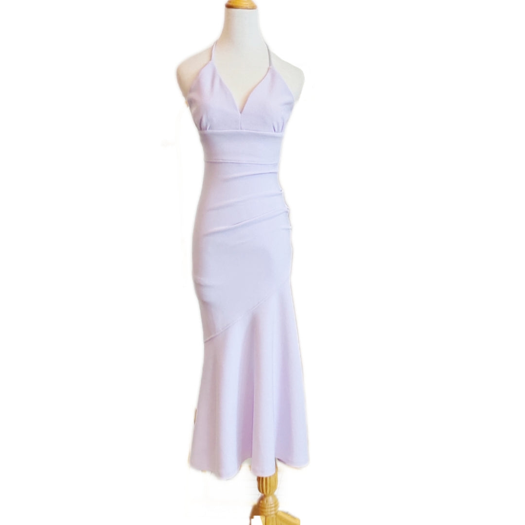 V-Neck Halter Maxi Dress