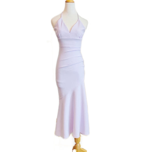 V-Neck Halter Maxi Dress