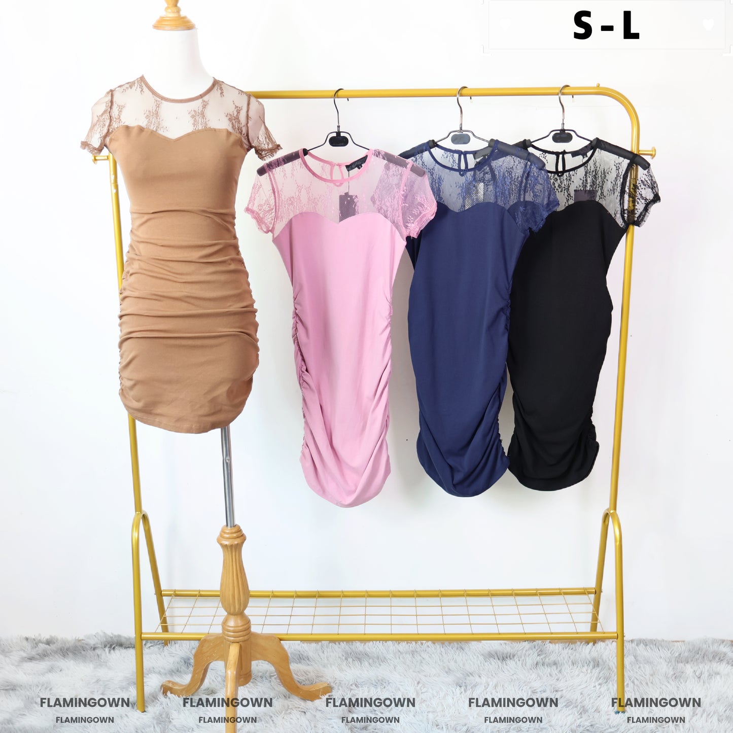 Ruched Mini Tee Dress