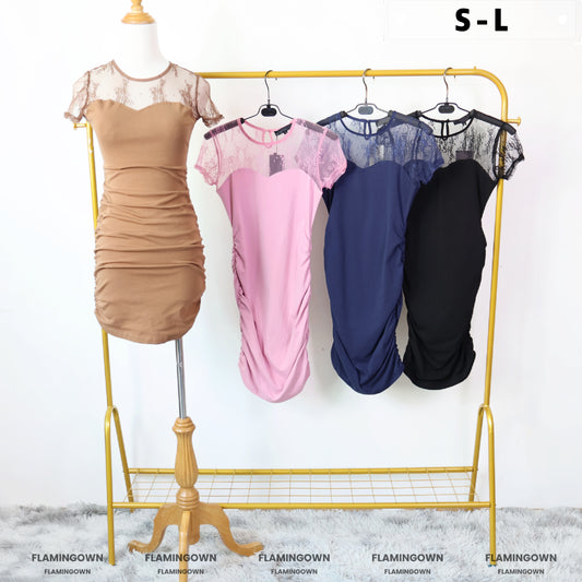 Ruched Mini Tee Dress