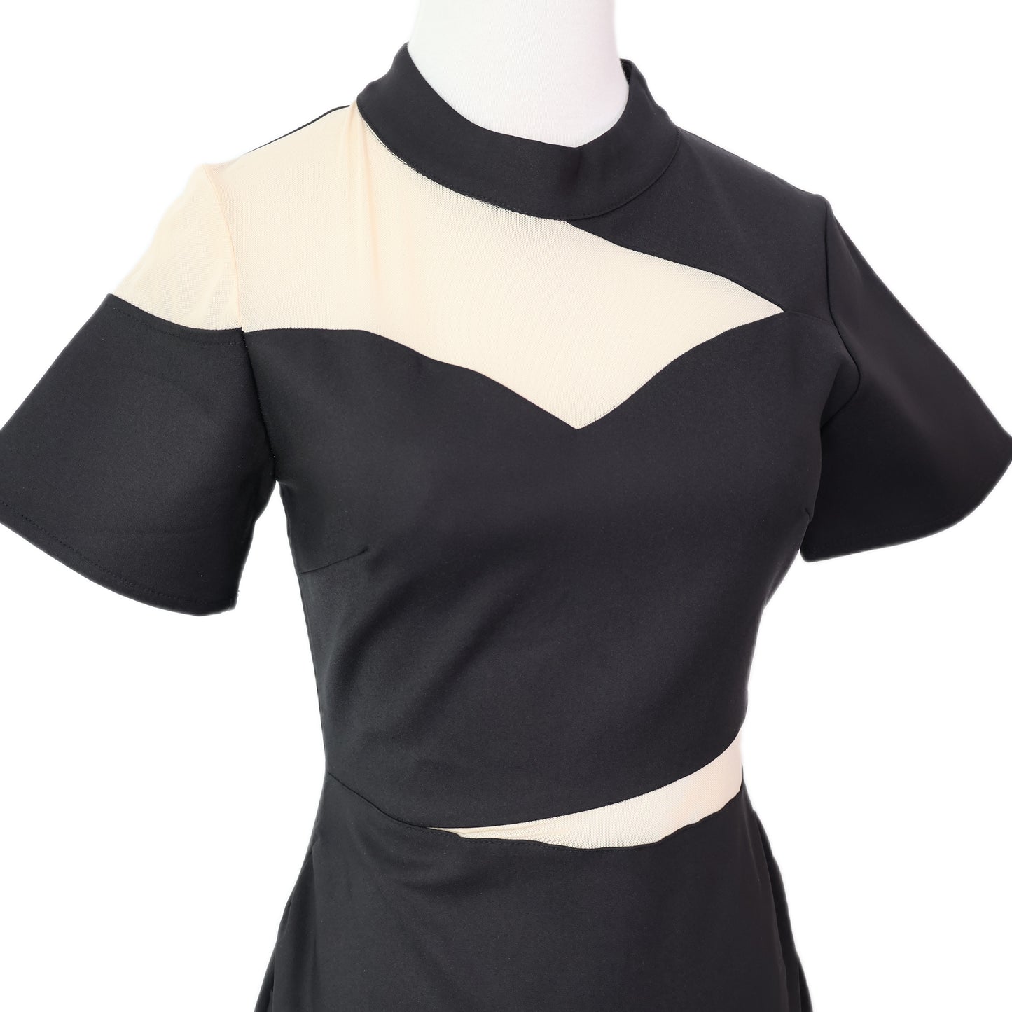 Illusion Cutout Bodycon Midi Dress