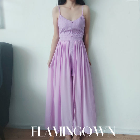 Adjustable Strap Overlay Jumpsuit