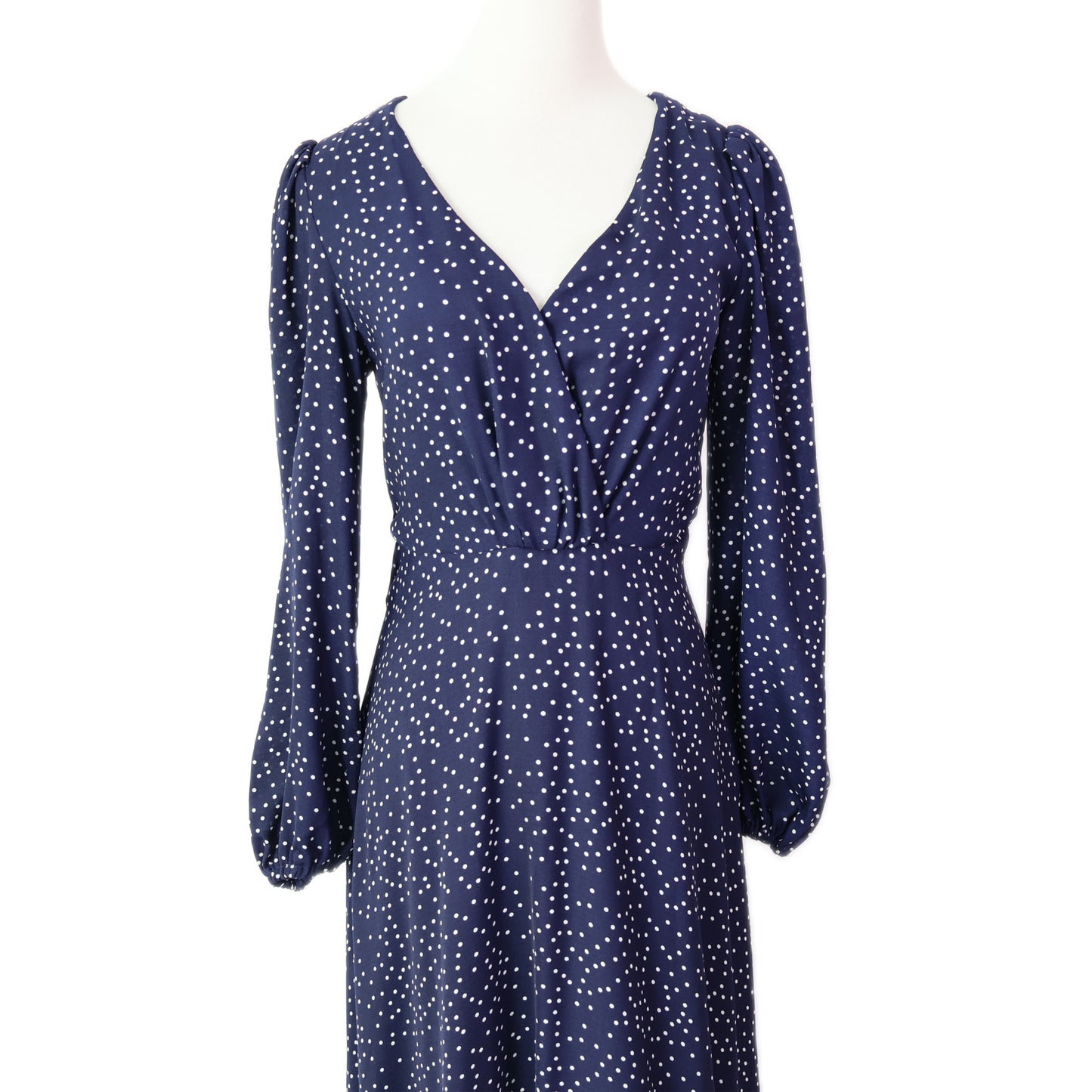 Polka-Dot Long-Sleeve Gown