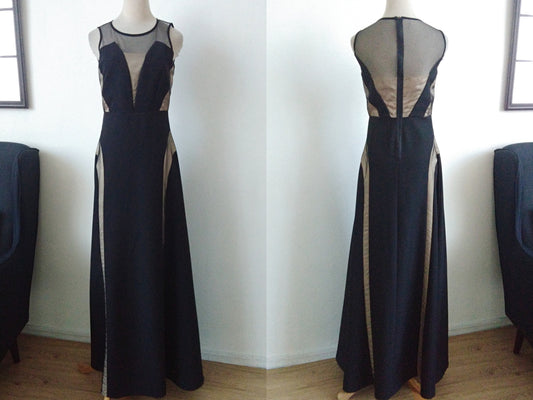 Sleeveless Mesh Gown