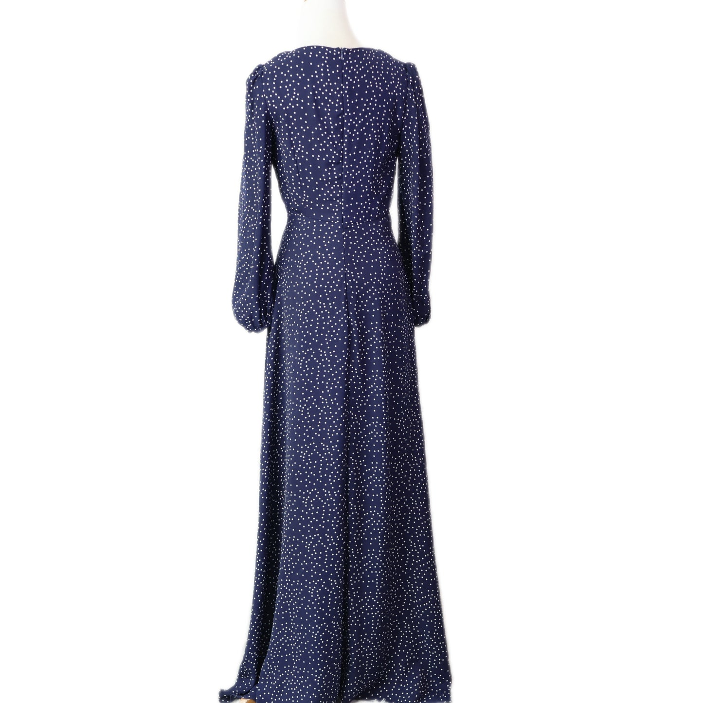 Polka-Dot Long-Sleeve Gown