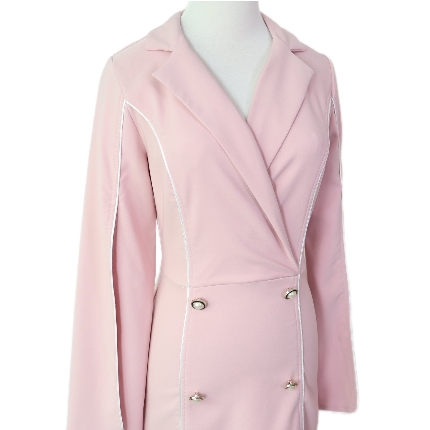 Double Breasted Slit-Sleeve Dress