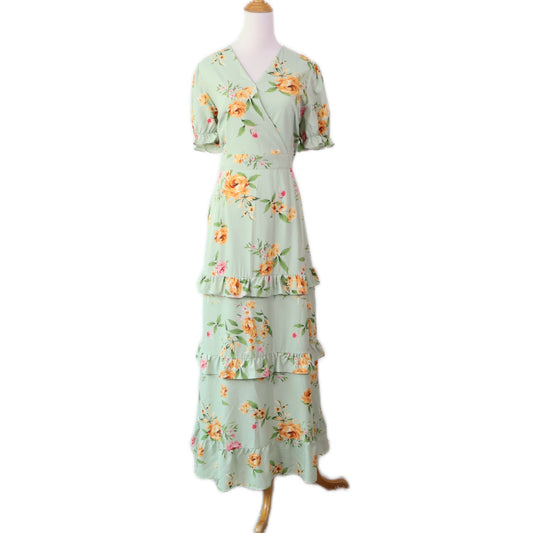 Floral-Print Tiered Maxi Dress