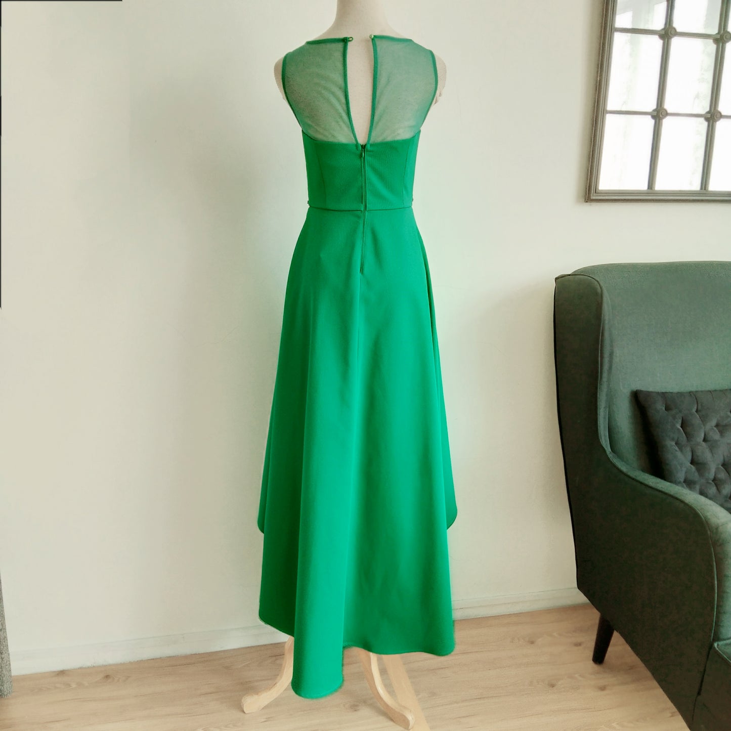 Sleeveless High Low Gown