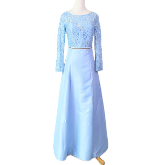 Long-Sleeve Lace Gown