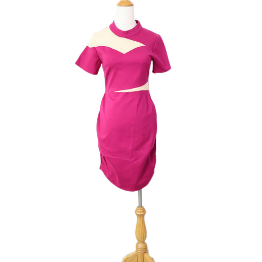 Illusion Cutout Bodycon Midi Dress