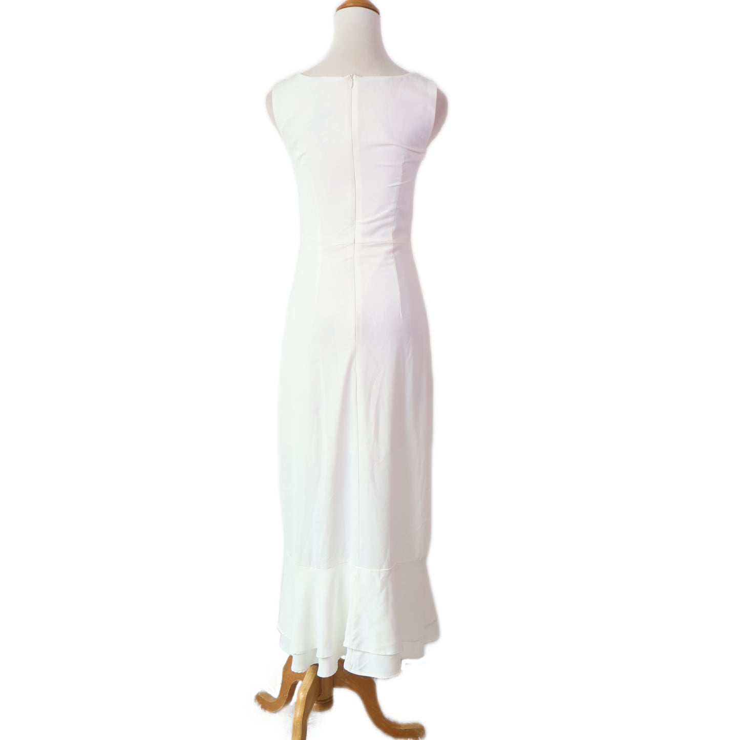 Sleeveless Ruffle-Trim Maxi Dress