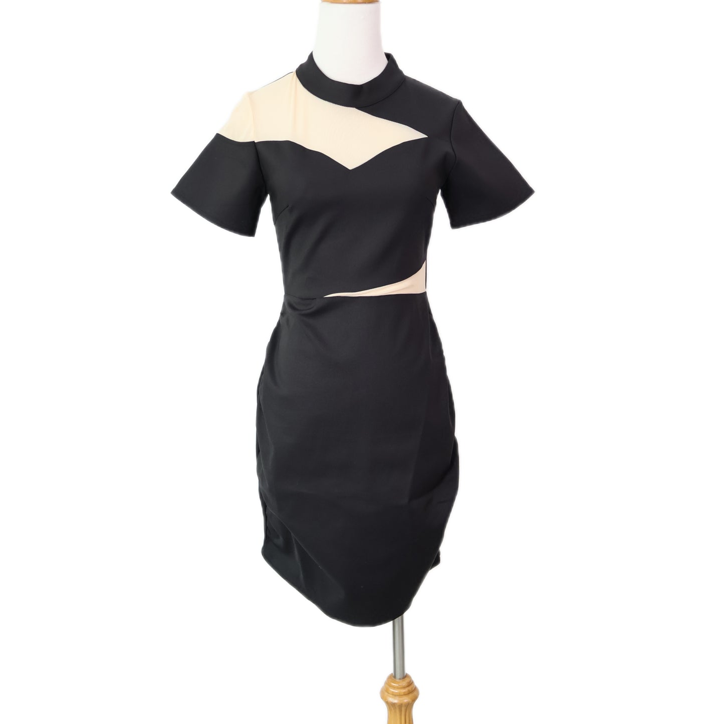 Illusion Cutout Bodycon Midi Dress