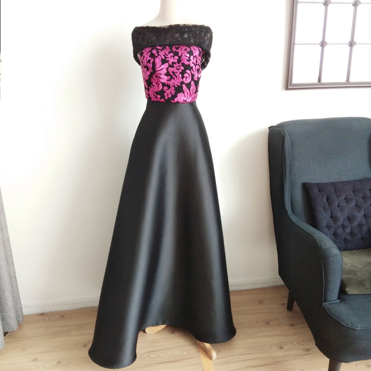 Off-Shoulder Lace Gown