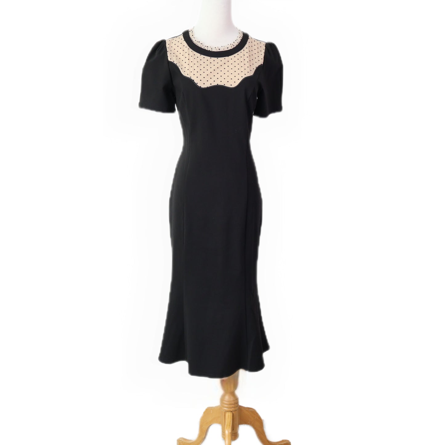 Polka-Dot Mermaid Mini Dress