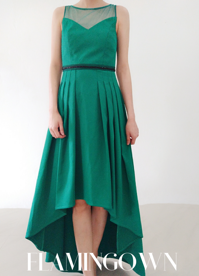 Sleeveless High Low Gown