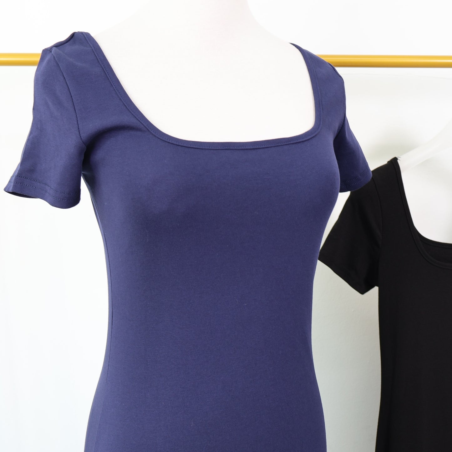 Square-Neck Elegant Long Dress