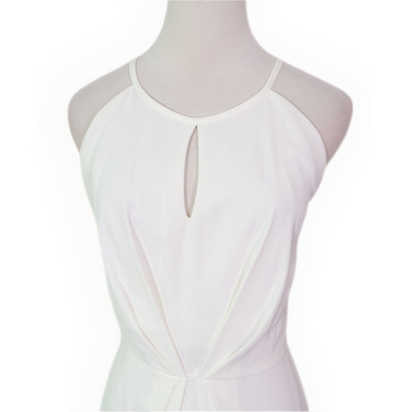 Halter Keyhole Neckline with Pockets Flare Midi Dress